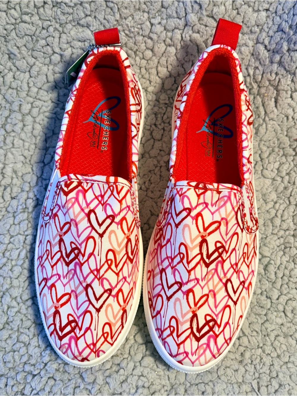 Skechers x JGoldcrown Poppy Drippin Love Slip On Sneakers Women's 8.5 NWT.